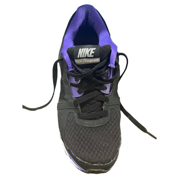 Nike Dual Fusion ST Black & Purple Womens Size 6 Running Shoes - Picture 4 of 7